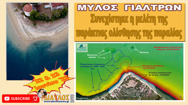 ΑΠΟΚΛΕΙΣΤΙΚΟ:  (VIDEO) Συνεχίστηκε η μελέτη της παράκτιας ολίσθησης στον Μύλο Γιάλτρων