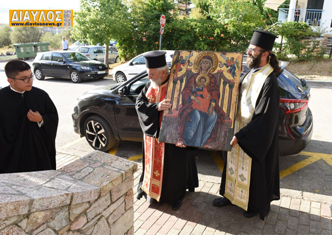 Υποδοχή της Ιεράς Και ΘΑΥΜΑΤΟΥΡΓΟΥ Εικόνας της Παναγίας της Χιλιαδους  στα Λ. Αιδηψού